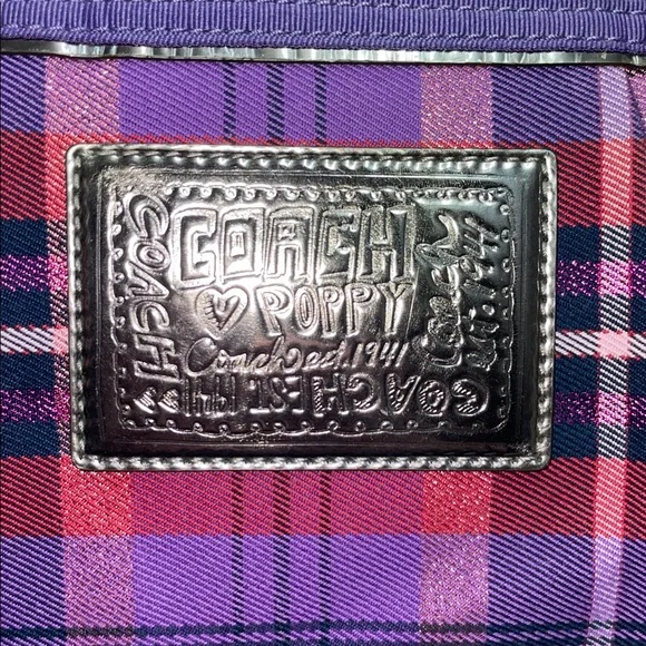 Coach ‘Poppy’ Tartan Plaid Glam Tote - Picture 9 of 12